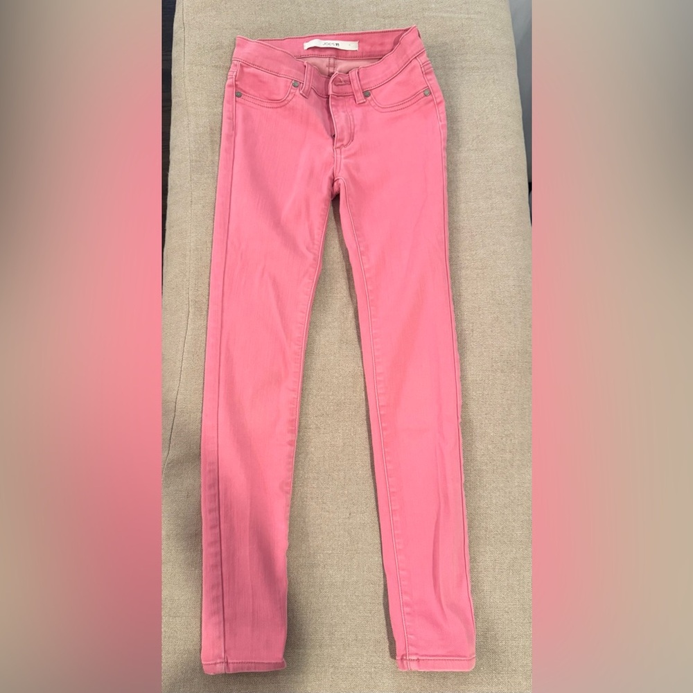 Girls JOE’S jeans pink stretchy jegging style. Size 12.